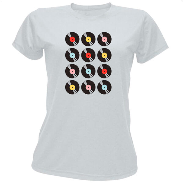Camiseta Baby Look Disco de vinil nostalgia