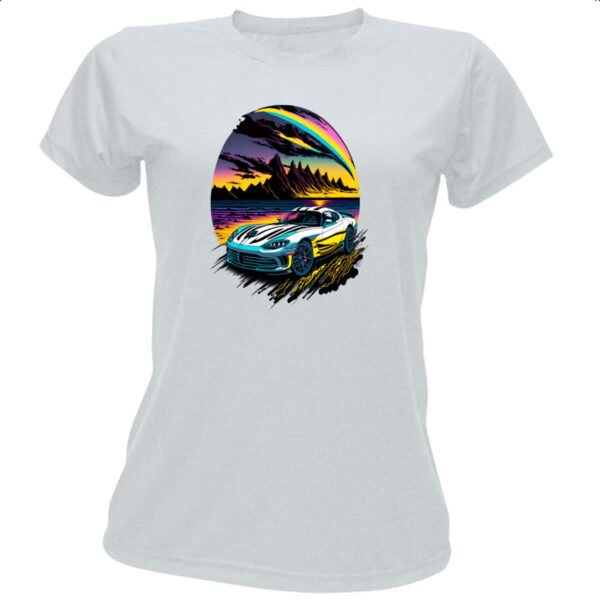 Camiseta Baby Look Dodge Viper Sunset