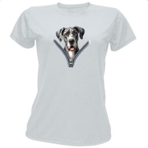 Camiseta Baby Look Dog Alemao no Ziper