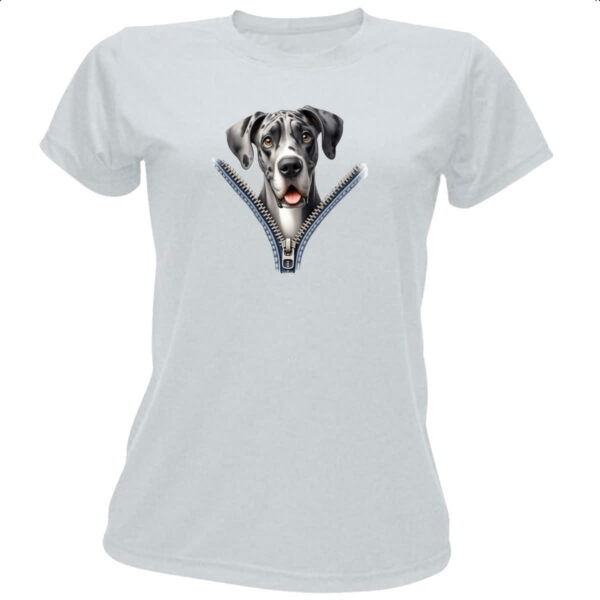 Camiseta Baby Look Dog Alemao no Ziper