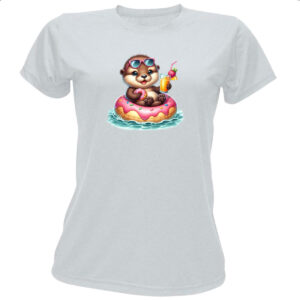 Camiseta Baby Look Doninha na boia