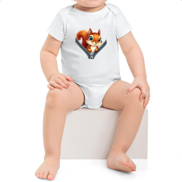Body infantil Esquilo no ziper - Imagem 2