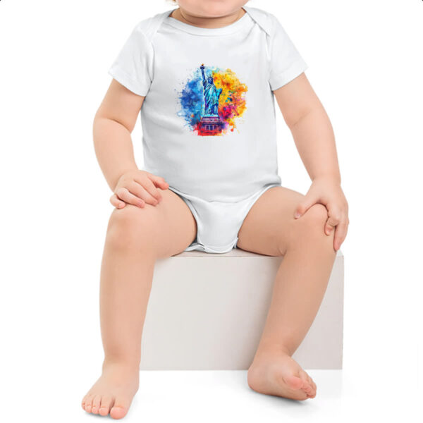 Body infantil Estatua liberdade watercolor - Imagem 2
