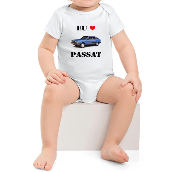 Body infantil Eu amo passat Azul - Imagem 2