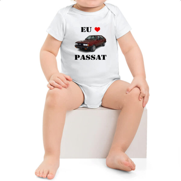 Body infantil Eu amo passat Vermelho - Imagem 2