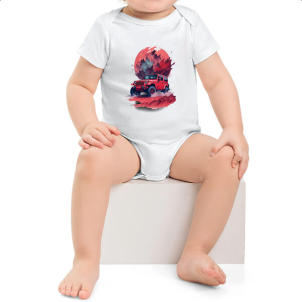 Body infantil Jeep Vermelho Sunset Art - Imagem 2