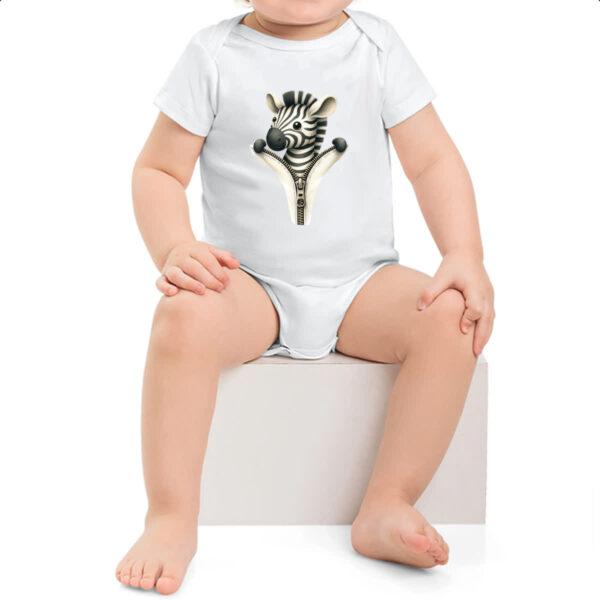 Body infantil Zebra no ziper - Imagem 2