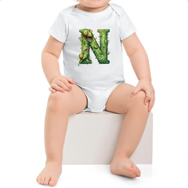 Body infantil Zumbi Alfabeto Letra N - Imagem 2
