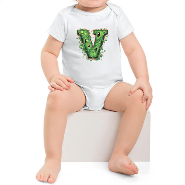 Body infantil Zumbi Alfabeto Letra V - Imagem 2