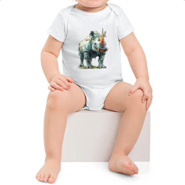Body infantil Zumbi Rinoceronte - Imagem 2