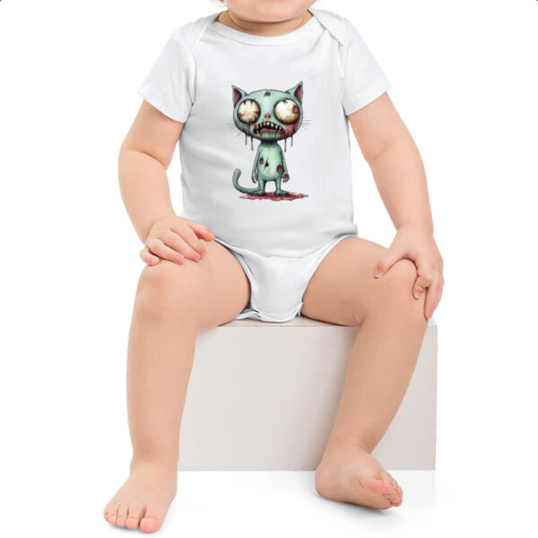 Body infantil Zumbi gato - Imagem 2