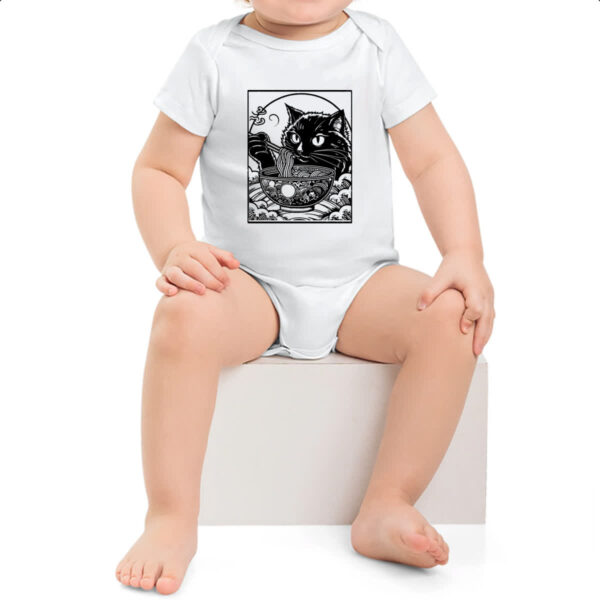 Body infantil Gato comendo lamen - Imagem 2