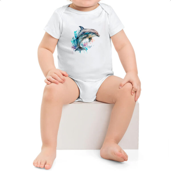Body infantil Golphinho aquarela 01 - Imagem 2