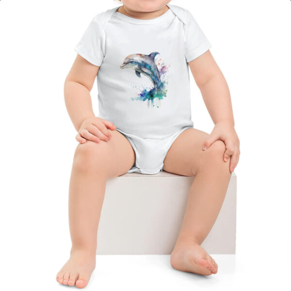 Body infantil Golphinho aquarela 03 - Imagem 2
