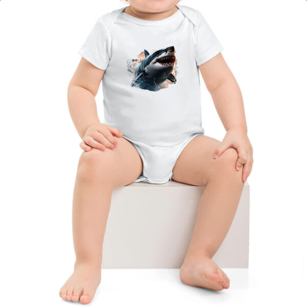 Body infantil Grande Tubarao Branco - Imagem 2