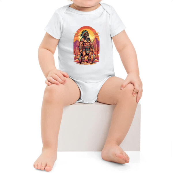 Body infantil Guerreiro Skull Indio Americano - Imagem 2