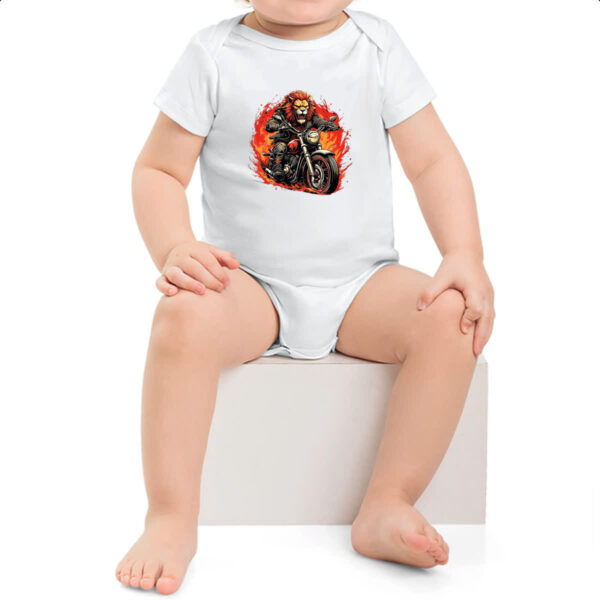 Body infantil Leao Motoqueiro Radical - Imagem 2