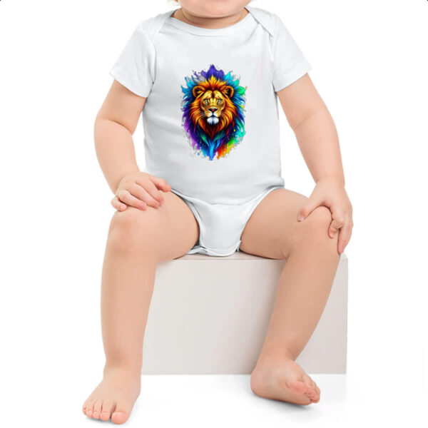Body infantil Leao de Juda Watercorlor Splash - Imagem 2