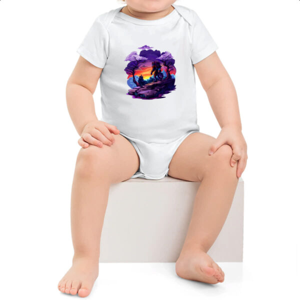 Body infantil Leao guerreiro noturno - Imagem 2