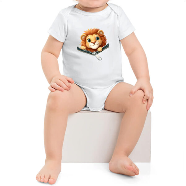 Body infantil Leao no ziper - Imagem 2