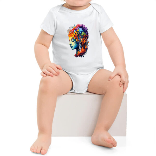 Body infantil Mae Natureza Aquarela Arte - Imagem 2