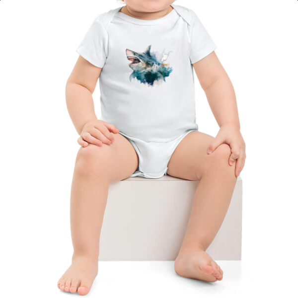 Body infantil Megalodonte aquarela 2 - Imagem 2