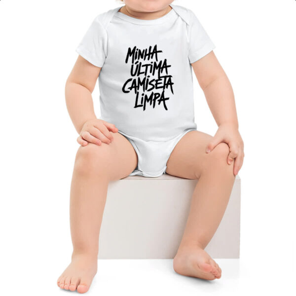 Body infantil Minha ultima camiseta limpa - Imagem 2