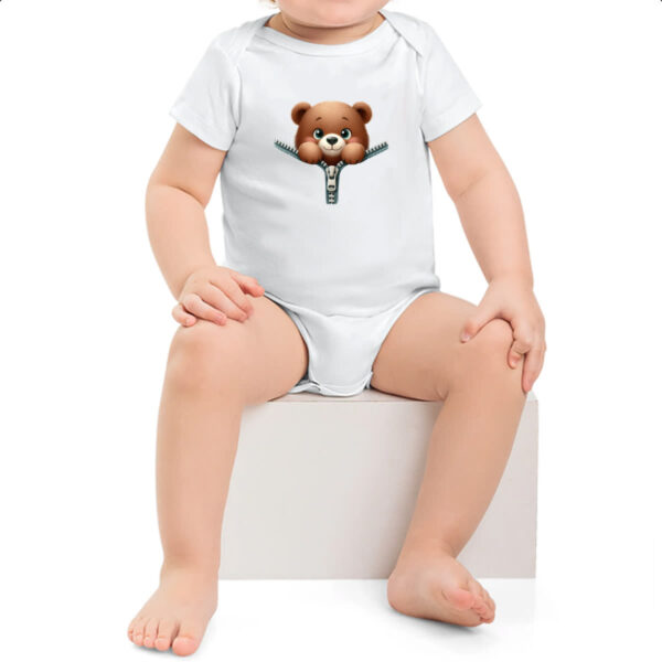 Body infantil Urso no ziper - Imagem 2