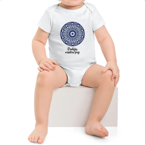 Body infantil Olho grego proteja minha paz - Imagem 2