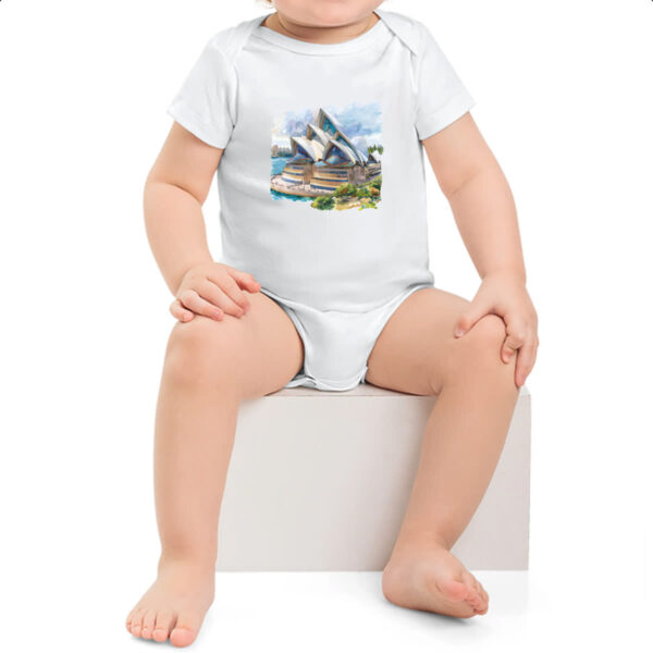 Body infantil Opera de Sydney watercolor - Imagem 2