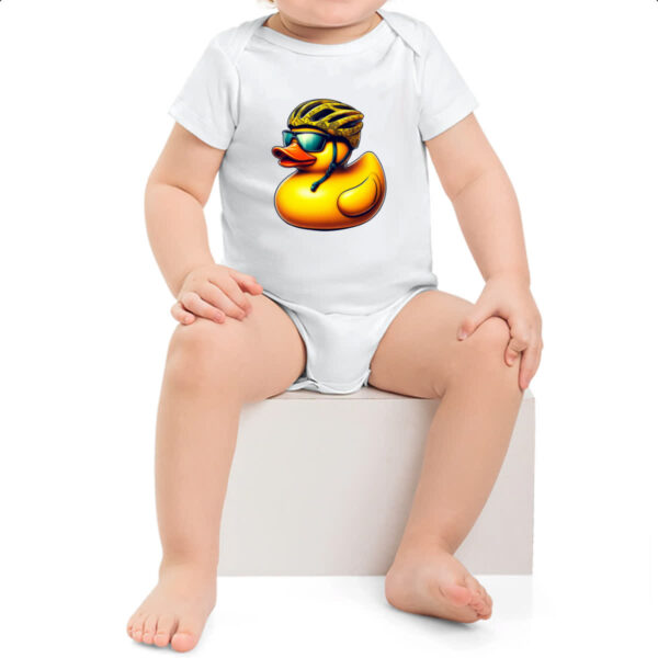 Body infantil Patinho de borracha Ciclista - Imagem 2