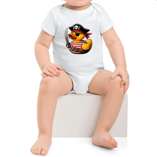 Body infantil Patinho de borracha Pirata - Imagem 2