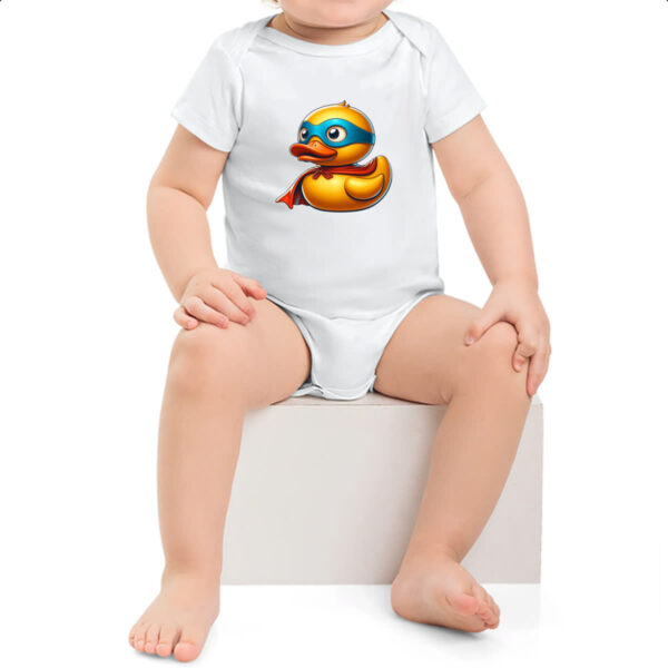 Body infantil Patinho de borracha Super Heroi - Imagem 2