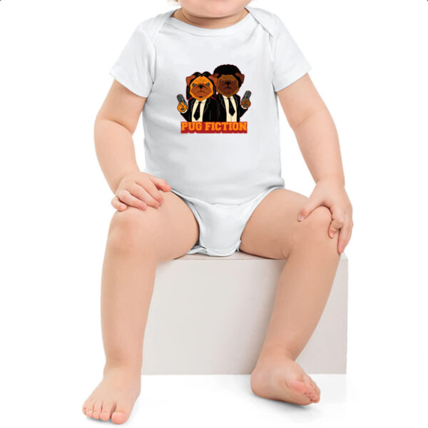 Body infantil Pug Fiction parodia filme - Imagem 2