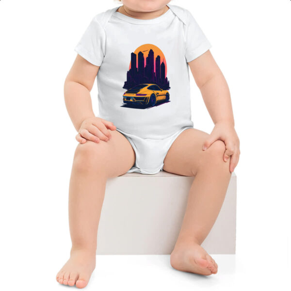 Body infantil Porsche Amarelo Sunset - Imagem 2