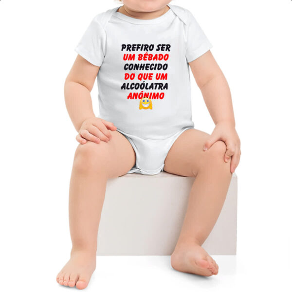 Body infantil Prefiro um bebado conhecido - Imagem 2