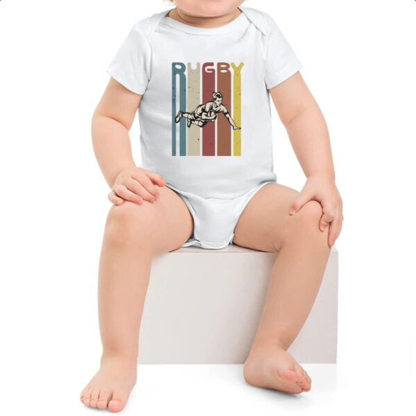 Body infantil Rugby retro vintage - Imagem 2