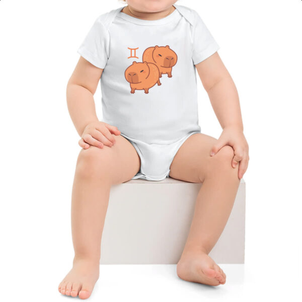 Body infantil Signo Capivara Gemeos - Imagem 2