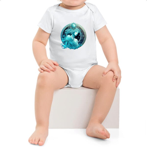 Body infantil Signo de Aquario placa de luxo - Imagem 2