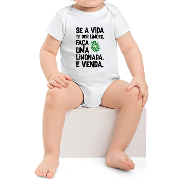 Body infantil Se a vida de lhe der limoes limonada - Imagem 2