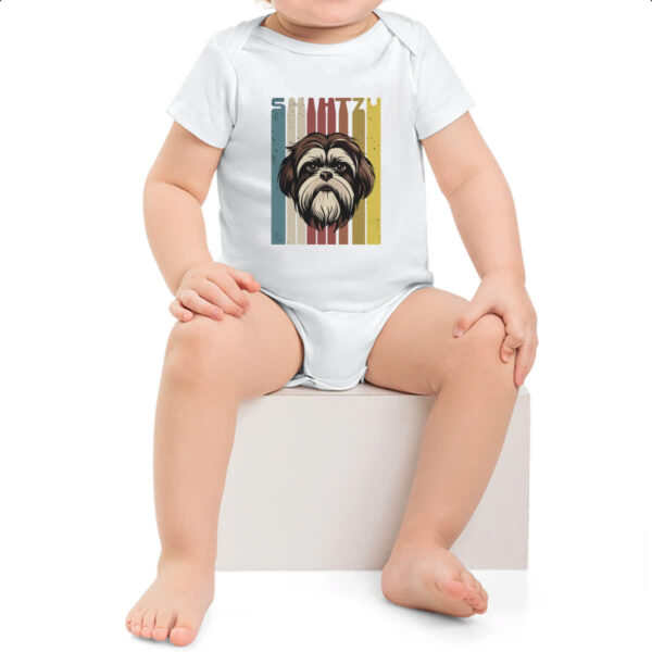 Body infantil Shih-tzu retro vintage - Imagem 2