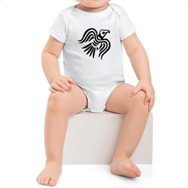 Body infantil Simbolo corvo bandeira viking - Imagem 2