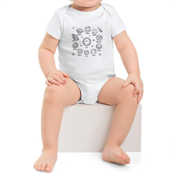 Body infantil Sistema solar desenho de caneta - Imagem 2