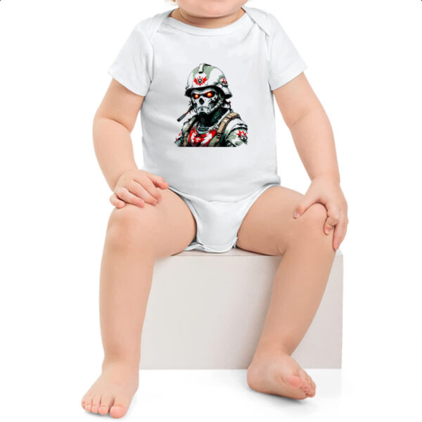 Body infantil Soldado Skull Punk Cyber - Imagem 2