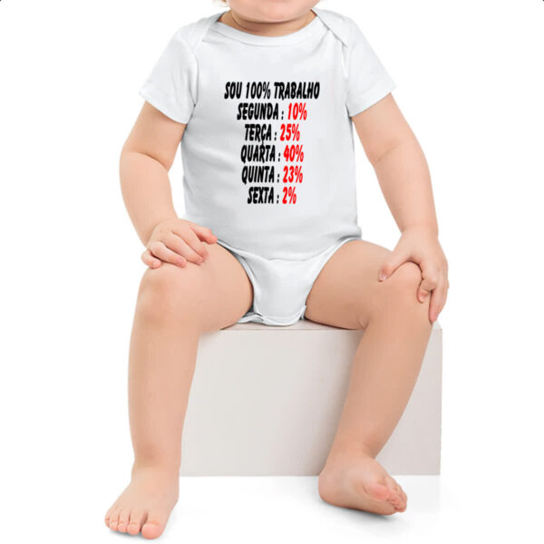 Body infantil Sou 100 trabalho - Imagem 2