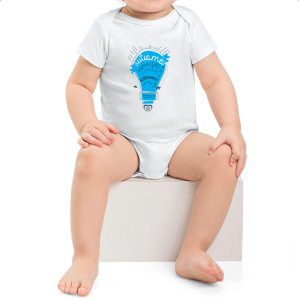 Body infantil Autismo luzes azuis - Imagem 2