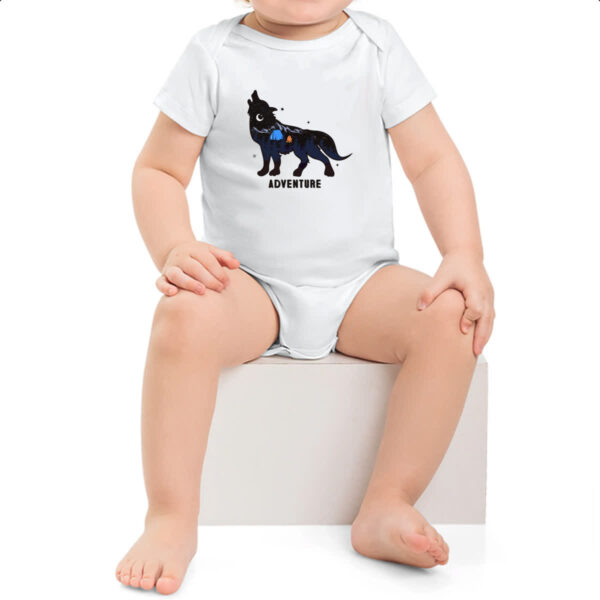 Body infantil Aventura camping silhueta lobo - Imagem 2