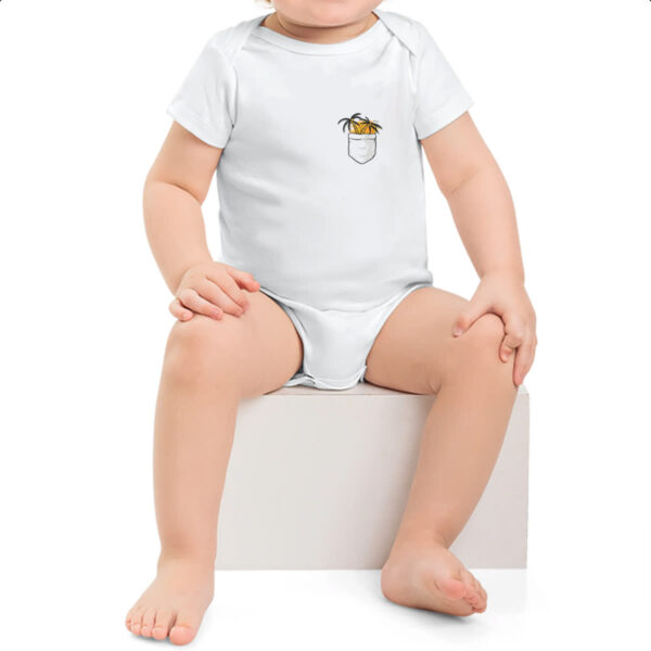 Body infantil Bolso com coqueiro sunset - Imagem 2