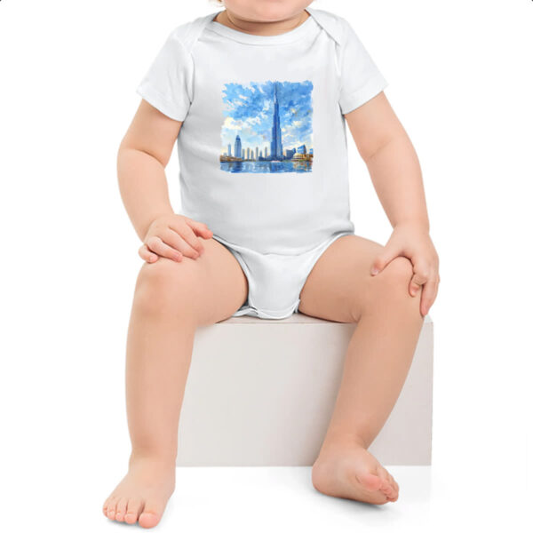 Body infantil Burj Khalifa watercolor - Imagem 2