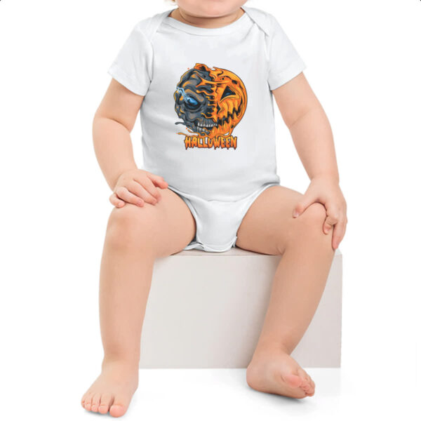 Body infantil Halloween Pumpkin Mascara rasgada - Imagem 2